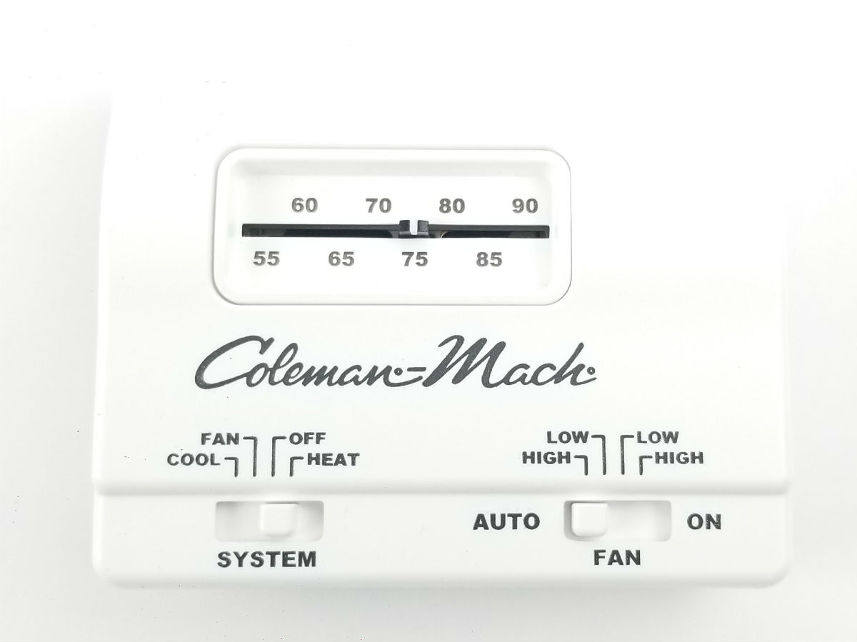 Coleman 7330G3351 Air Conditioner Heat Cool Wall Mount Thermostat - White